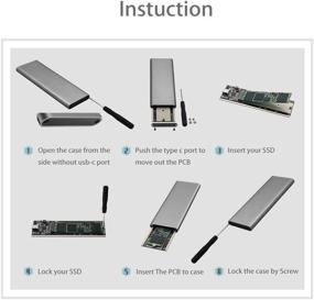 img 1 attached to Читатель DMLIANKE M.2 SSD: Корпус USB Type-C для M.2 SSD (черный) - Портативное устройство, Адаптер для M.2 2280 SSD (не совместим с NVME)