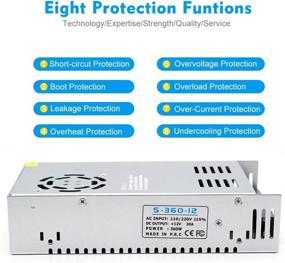 img 3 attached to 🔌 inShareplus 12V 30A 360W, DC Universal Regulated Switching Power Supply, Converter AC 100-240V to DC 12 Volt LED Driver, Transformer, Adapter for LED Strip Light, 3D Printing, Radio, Computer Project