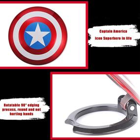 img 1 attached to 🛡️ Captain America Car Start Button Cover, Durable ABS Engine Start Button Cover with Captain America Design, Stylish Captain America Auto Start Ring Cover