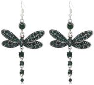 multicolor rhinestone dragonfly earrings bohemian girls' jewelry logo