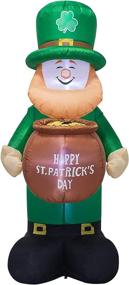 img 4 attached to 🍀 6 Feet St. Patrick's Day Inflatable Leprechaun with Cylinder for Indoor and Outdoor Yard Decoration