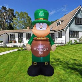 img 3 attached to 🍀 6 Feet St. Patrick's Day Inflatable Leprechaun with Cylinder for Indoor and Outdoor Yard Decoration