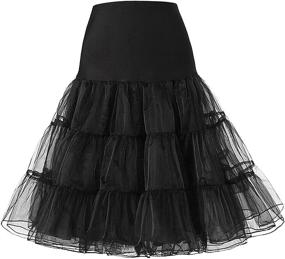 img 4 attached to 👗 Vintage Women's 1950s Petticoat Skirts: Elegant Puffy Tutu Crinoline Ballet Underskirt