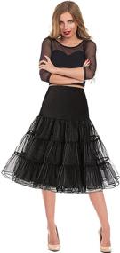 img 3 attached to 👗 Vintage Women's 1950s Petticoat Skirts: Elegant Puffy Tutu Crinoline Ballet Underskirt