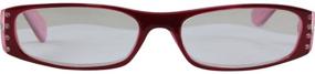 img 3 attached to 👓 Red and Pink Frame Women's High-Powered Reading Glasses +6.00 Magnification Aspheric Lenses with Matching Case