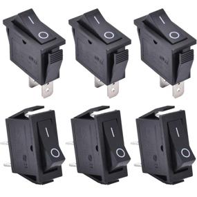 img 4 attached to 🔘 APIELE Rocker Toggle Switch KCD3-101 (6Pcs, Black) - AC 125V/20A, 250V/16A, ON-Off SPST 2 Pins