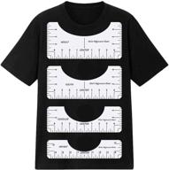 t-shirt alignment ruler tool set with guide tool for vinyl, htv, heat transfer vinyl - t-shirt craft ruler for precise alignment [4pcs] logo