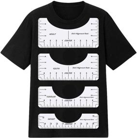 img 4 attached to T-Shirt Alignment Ruler Tool Set with Guide Tool for Vinyl, HTV, Heat Transfer Vinyl - T-Shirt Craft Ruler for Precise Alignment [4PCS]