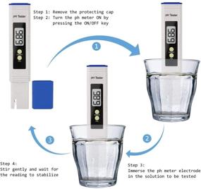 img 1 attached to Highly Accurate Digital PH Meter for Testing Household Drinking, Pool, and Aquarium Water - ATC Design, Wide 0-14 PH Measurement Range