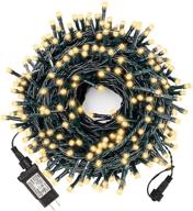 🎄 xunxmas 300 led string lights: waterproof, connectable, 106ft warm white christmas tree lights with 8 lighting modes for indoor/outdoor use logo