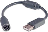 🎮 fosmon replacement usb breakaway cable for xbox 360 wired controllers - dark grey (1 pack) - enhanced seo logo