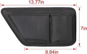 img 3 attached to Durable Oxford Door Pockets for Jeep Wrangler JK/JKU & JL/JLU – 2 PCS, Interior Organizer Accessories