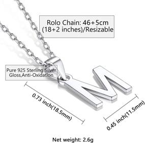 img 1 attached to SILVERCUTE Sterling Alphabet Personalized Necklace