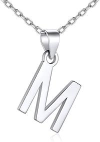 img 4 attached to SILVERCUTE Sterling Alphabet Personalized Necklace
