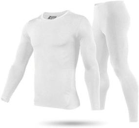 img 4 attached to Men's Ultra Soft Thermal Underwear Set with Fleece Lining - 9M Base Layer Long Johns