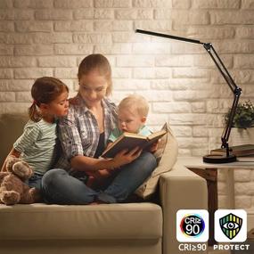 img 2 attached to SKYLEO LED Desk Lamp: Eye-Caring Light with Swing Arm, 3 Color Modes, and 10 Brightness Levels - Ideal for Home Office!