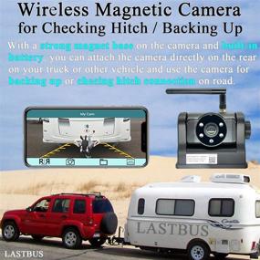 img 3 attached to 📷 Magnetic Wireless Backup Camera - LASTBUS Gooseneck Hitching & Travel Trailer Rechargeable WiFi Backup Camera for iPhone, iPad, Android - Easy Install for Horse, Boat, RV, Camper, Fifth Wheels