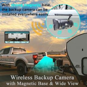 img 2 attached to 📷 Magnetic Wireless Backup Camera - LASTBUS Gooseneck Hitching & Travel Trailer Rechargeable WiFi Backup Camera for iPhone, iPad, Android - Easy Install for Horse, Boat, RV, Camper, Fifth Wheels