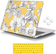 🌸 icasso macbook pro 13 inch case 2019-2016 release - hand painted flower design, hard shell with keyboard cover - compatible with a2159/a1989/a1706/a1708, newest macbook pro 13 logo