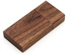 img 1 attached to 5 Pack Rectangular Walnut Wood USB Flash Drives 2.0/3.0 - 32GB Memory Sticks with Wooden Exterior