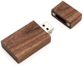 img 3 attached to 5 Pack Rectangular Walnut Wood USB Flash Drives 2.0/3.0 - 32GB Memory Sticks with Wooden Exterior