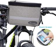 🚲 rolscaler bike handlebar bag - insulated front bicycle basket with cold/warm protection, touch screen phone holder & reflective stripe - ideal bike pouch for outdoor cycling logo