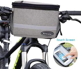 img 4 attached to 🚲 Rolscaler Bike Handlebar Bag - Insulated Front Bicycle Basket with Cold/Warm Protection, Touch Screen Phone Holder & Reflective Stripe - Ideal Bike Pouch for Outdoor Cycling