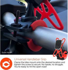 img 2 attached to 🚲 Universal Magnetic Bike Mount Phone Holder for iPhone SE 2020/11/11Pro/11Pro Max/Xs Max, Galaxy S20,S10,S9, Note 20 5G,10,9 + More - Secure and Convenient Cycling Accessory