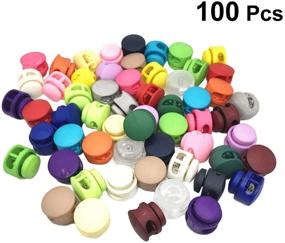 img 3 attached to Supvox 50pcs Plastic Spring Cord Lock End Toggle Stoppers Assortment for Camping, Hiking & Shoelace Replacement - Mixed Colors