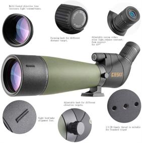 img 1 attached to 🔭 Gosky Updated Spotting Scope with Tripod and Carrying Bag - BAK4 Angled Scope Perfect for Target Shooting, Hunting, Bird Watching, and Scenic Wildlife (Includes Phone and SLR Mount; Nikon Compatible)