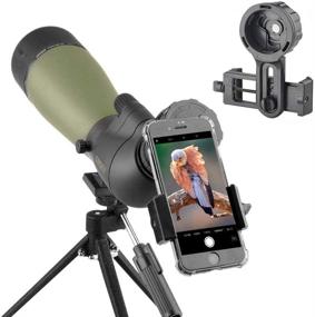 img 3 attached to 🔭 Gosky Updated Spotting Scope with Tripod and Carrying Bag - BAK4 Angled Scope Perfect for Target Shooting, Hunting, Bird Watching, and Scenic Wildlife (Includes Phone and SLR Mount; Nikon Compatible)
