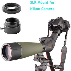img 2 attached to 🔭 Gosky Updated Spotting Scope with Tripod and Carrying Bag - BAK4 Angled Scope Perfect for Target Shooting, Hunting, Bird Watching, and Scenic Wildlife (Includes Phone and SLR Mount; Nikon Compatible)