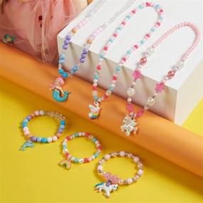 img 3 attached to Unicorn Bubblegum Necklace Bracelet Jewelry Style1