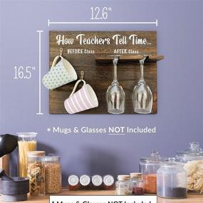 img 1 attached to 🎁 GIFTAGIRL Popular Teacher Appreciation Gift: Fun Teacher Gifts for Women - How Teachers Tell Time Mugs (Glasses Not Included), an Unforgettable and Memorable Gift