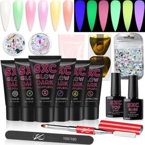 img 4 attached to ⭐ SXC Cosmetics Poly Gel Nail Kit Zodiac Series 2 - Glow in The Dark All-in-One Gel Nail Extensions Starter Kit G-12