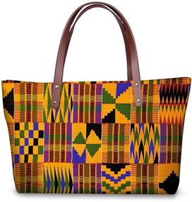 img 2 attached to 👜 Trendy Sannovo African Tribal Ethnic Print Women Tote Shoulder Bags: Stylish and Casual Handbag