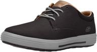 👞 stylish men's oxford khaki shoes and fashion sneakers by skechers - porter zevelo collection logo