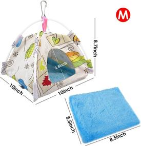 img 2 attached to 🐦 GAGILAND Canvas Plush Winter Bird Nest Hammock: Snuggle Hut, Hanging Tent & Parrot Hideaway Cave Habitat