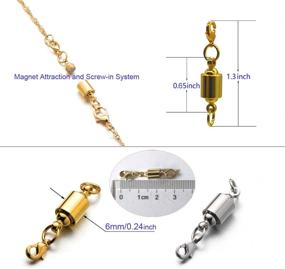 img 2 attached to 💎 Enhance Your Jewelry Collection with Zpsolution Adjustable Necklace Chain Extenders and Locking Magnetic Jewelry Clasp