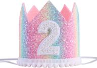 baby 2nd birthday rainbow hat logo