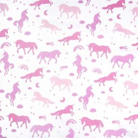 img 3 attached to 🦄 Magical Unicorn Twin Sheet Set for Kids - Pink & Purple Bedding