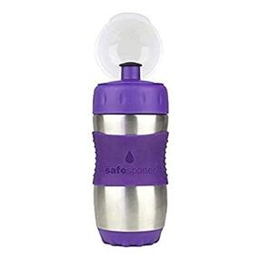 img 3 attached to Kid Basix Safe Sporter 12oz: Durable Stainless Steel Water Bottle for Kids, Purple