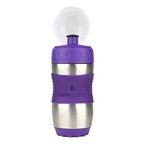 img 1 attached to Kid Basix Safe Sporter 12oz: Durable Stainless Steel Water Bottle for Kids, Purple