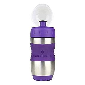 img 4 attached to Kid Basix Safe Sporter 12oz: Durable Stainless Steel Water Bottle for Kids, Purple