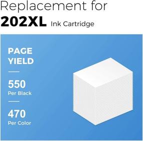 img 1 attached to 🖨️ MYCARTRIDGE Upgraded V1 Remanufactured Ink Cartridge Replacement: Epson 202XL 202 (4 Pack)