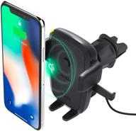 iottie easy one touch qi wireless charger vent mount | fast charge for samsung galaxy & note | standard charge for iphone, xs max, & qi devices + dual charger logo