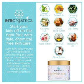 img 1 attached to 🌿 Era Organics Calendula Cream: Exceptional Soothing and Moisturizing Baby Lotion for Delicate Skin Prone to Eczema, Cradle Cap, Acne, Rashes, Hives with Cocoa Butter, Rosemary, Zinc Oxide & More