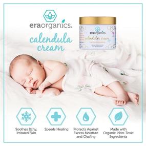 img 2 attached to 🌿 Era Organics Calendula Cream: Exceptional Soothing and Moisturizing Baby Lotion for Delicate Skin Prone to Eczema, Cradle Cap, Acne, Rashes, Hives with Cocoa Butter, Rosemary, Zinc Oxide & More