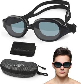 img 4 attached to 🏊 Firesara Swim Goggles for Women and Men - No Leaking Large Frame, Wide View Pool