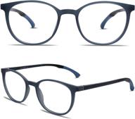 👓 vanlinker vl9112 blue light blocking glasses - round anti-glare computer eyewear for men and women (non-prescription) logo